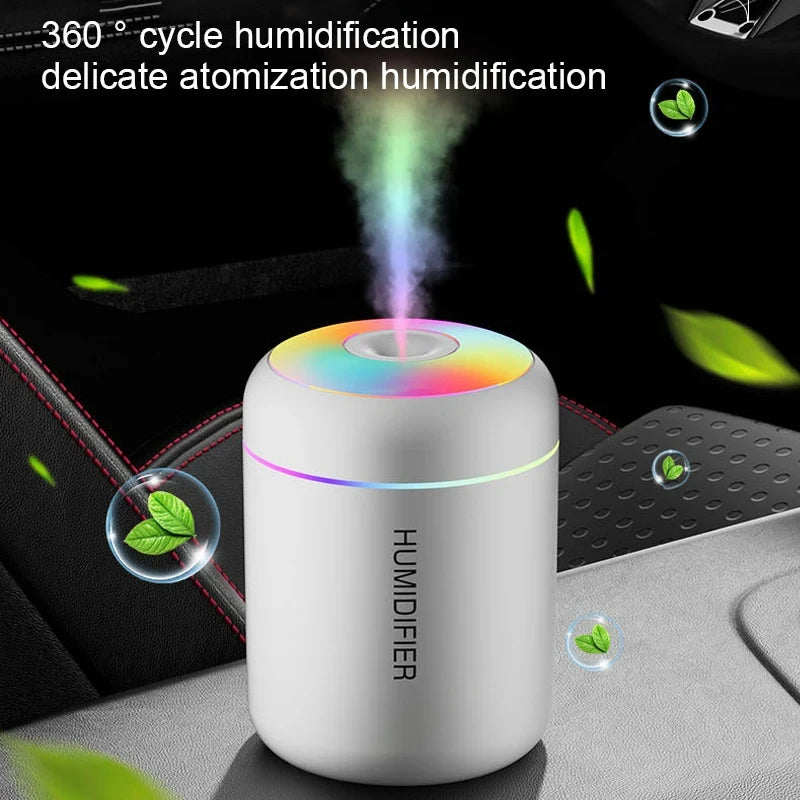 mini Air Humidifier Usb Aroma Diffuser Essential Oil Purifier Cool Mist Sprayer Home Bedroomled Desktop Humidificador